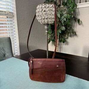 Brighton Acoma Brown Leather And Suede crossbody bag